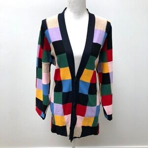 Reality Studio Cardigan Sweater Jumper Womens One Size Color Block Artsy